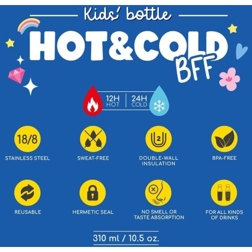 Legami Παιδικό Ανοξείδωτο Μπουκάλι - Hot&Cold BFF - Unicorn KSSB0001 8052694028091