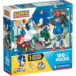 Sonic The Hedgehog Clementoni Παιδικό Παζλ Supercolor Sonic 180 τμχ 1210-29798 8005125297986