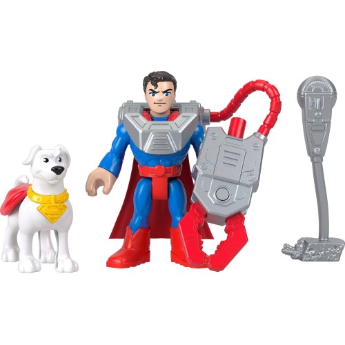 Mattel Fisher-Price Fisher Price DC Super Friends Imaginext Metal Force Superman & Krypto JDK90 / JGN60 194735318780