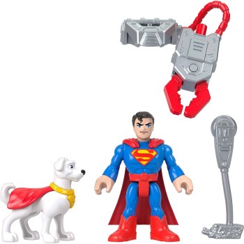 Mattel Fisher-Price Fisher Price DC Super Friends Imaginext Metal Force Superman & Krypto JDK90 / JGN60 194735318780