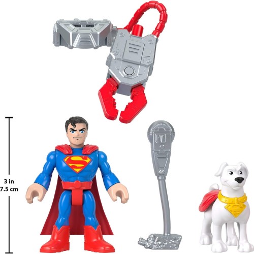Mattel Fisher-Price Fisher Price DC Super Friends Imaginext Metal Force Superman & Krypto JDK90 / JGN60 194735318780