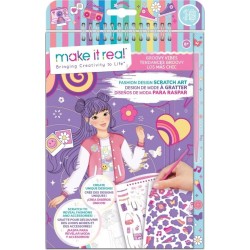 Make it Real - Fashion Sketchbook | Fashion Design Scratch art Groovy Vibes 3211 695929232115