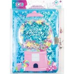 Make it Real - 3c4g | Bubble Gum Glitter Locking Journal With Pen 12052 638241120524
