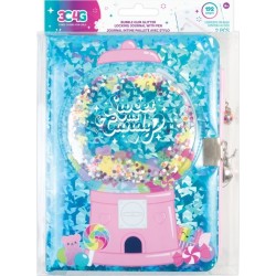 Make it Real - 3c4g | Bubble Gum Glitter Locking Journal With Pen 12052 638241120524