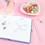 Make it Real - 3c4g | Bubble Gum Glitter Locking Journal With Pen 12052 638241120524