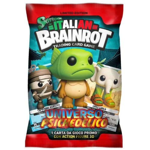 Giochi Preziosi Skifidol Italian Brainrot Trading Card Game Sachet With 1 3D Cuties Collective Keyboard Figure & 1 Collective Ca