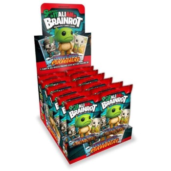 Giochi Preziosi Skifidol Italian Brainrot Trading Card Game Sachet With 1 3D Cuties Collective Keyboard Figure & 1 Collective Ca