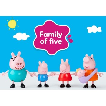 Hasbro Peppa Pig Peppas Family of Five Figure Set G0506 5010996308054