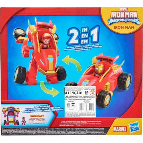 Hasbro Iron Man and His Awesome Friends Marvel 2-in-1 Mech Suit and Vehicle, Actio G1258 / G1474 5010996313317