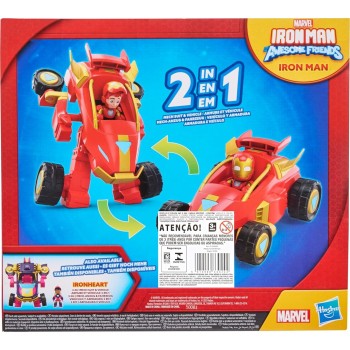 Hasbro Iron Man and His Awesome Friends Marvel 2-in-1 Mech Suit and Vehicle, Actio G1258 / G1474 5010996313317