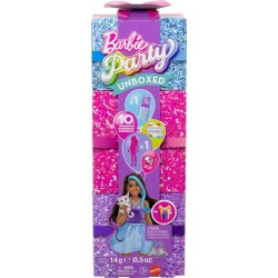 Mattel Barbie Party Unboxed Glam Party Series Purple Sparkle Doll & Accessories With 10 Surprises JFY66 194735308668