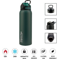 Θερμός Alpintec 1000Ml Wayfarer 316/304 Blackish Green TH-1000-BGN 4891321283854