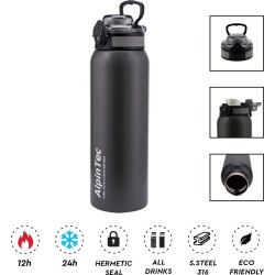 Alpintec 1000Ml Wayfarer 316/304 Grey TH-1000-GY 4891321283861