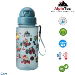 Tritan Alpintec Kids 400Ml (Καλαμάκι) Glow Blue-Cars C-400-GBCAR 4891321283779