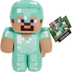 Mattel Minecraft Diamond Steve Plush Character, 8-Inch Collectible Soft Doll Inspired By The Video Game HBN39 / HPP23 1947351649