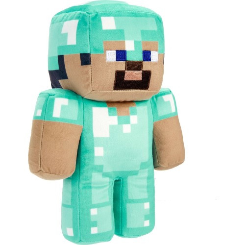 Mattel Minecraft Diamond Steve Plush Character, 8-Inch Collectible Soft Doll Inspired By The Video Game HBN39 / HPP23 1947351649