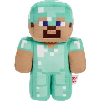 Mattel Minecraft Diamond Steve Plush Character, 8-Inch Collectible Soft Doll Inspired By The Video Game HBN39 / HPP23 1947351649