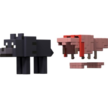 Mattel Minecraft Armored Wolf Set, 3.25-Inch  GTP08 / JCN35 194735273409