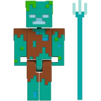 Mattel Minecraft Drowned Set, 3.25-Inch Scale Φιγούρα Παιχνιδιού GTP08 / JCN41 194735273355