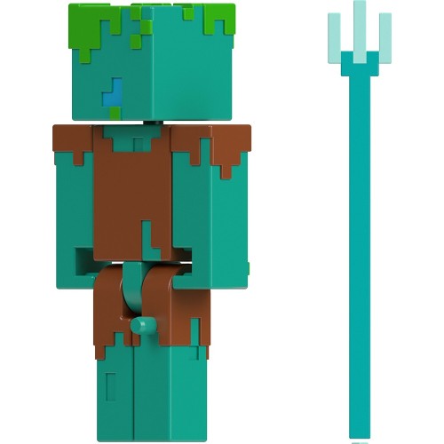 Mattel Minecraft Drowned Set, 3.25-Inch Scale Φιγούρα Παιχνιδιού GTP08 / JCN41 194735273355