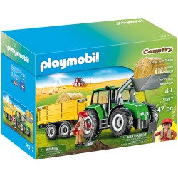 playmobil - tractor with trailer 9317 4008789093172