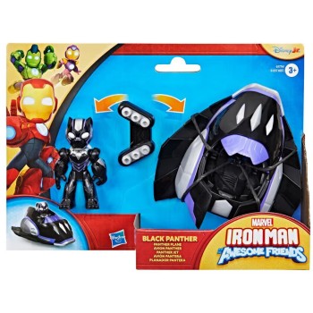 Hasbro Marvel Avengers Marvel Iron Man And His Awesome Friends Οχημα Black Panther Με Φιγουρα G1257 / G1774 5010996313249