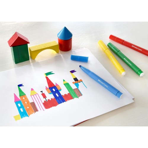 Faber-Castell Fibre-Tip Pen Jumbo 24Pc. Superwashable 154324 4005401543244