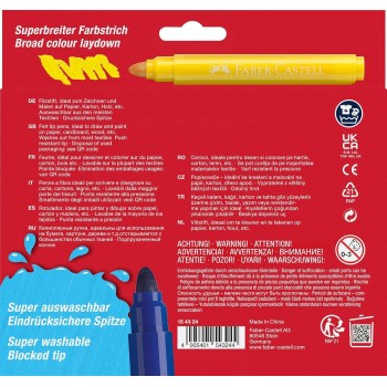 Faber-Castell Μαρκαδόροι Jumbo Super Washable 24Χρωμάτων 154324 4005401543244