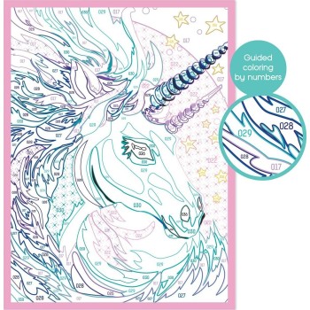 As company Happi Hobbi Happihobbi Paint And Frame Paint By Numbers Fairytale Unicorn For Ages 8+ 1038-41042 5203068410421