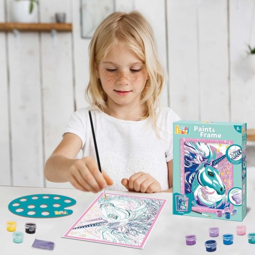 As company Happi Hobbi Happihobbi Paint And Frame Paint By Numbers Fairytale Unicorn For Ages 8+ 1038-41042 5203068410421