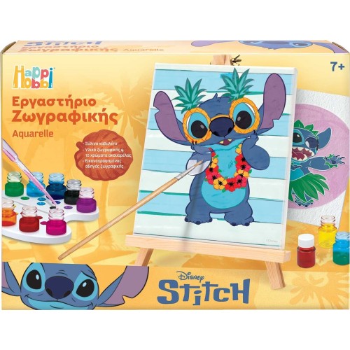 As company Happi Hobbi Happihobbi Εργαστήριο Ζωγραφικής Disney Stitch Χρώματα Ακουαρέλας Για 7+ Χρονών 1038-11048 5203068110482
