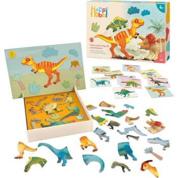 As company Happi Hobbi Happihobbi Dinosaurs 45 Educational Paper Magnets for 4+ Years 1029-64082 5203068640828