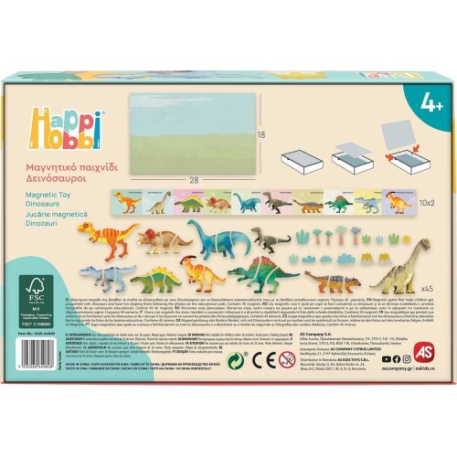 As company Happi Hobbi Happihobbi Dinosaurs 45 Educational Paper Magnets for 4+ Years 1029-64082 5203068640828