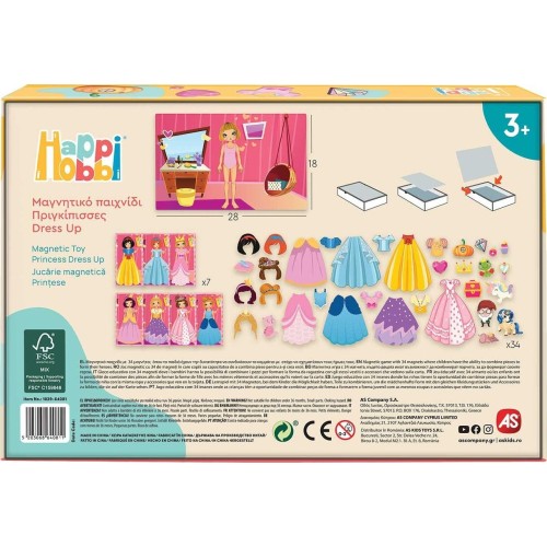 As company Happi Hobbi Happihobbi Πριγκίπισσες Dress Up 34 Εκπαιδευτικοί Χάρτινοι Μαγνήτες Για 3+ Χρονών 1029-64081 520306864081