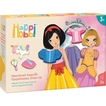 As company Happi Hobbi Happihobbi Princesses Dress Up 34 Educational Paper Magnets for 3+ 1029-64081 5203068640811