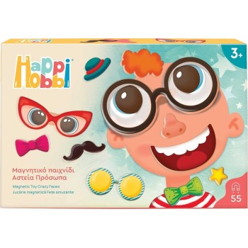 As company Happi Hobbi Happihobbi Funny Faces 55 Educational Paper Magnets for 3+ Years 1029-64079 5203068640798