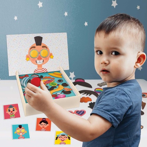 As company Happi Hobbi Happihobbi Funny Faces 55 Educational Paper Magnets for 3+ Years 1029-64079 5203068640798