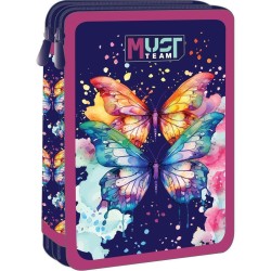 Diakakis imports Double Pencil Case 15X5X21 Must Team - Butterfly  000586319 5205698732751