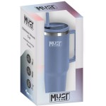 Diakakis imports Ανοξείδωτο Θερμός Ποτήρι Με Καλαμάκι & Χερούλι MUST TEAM Μπλε 000586634 5205698752179