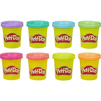 Hasbro Play-Doh Σετ 8 Βαζακια Vibrant G0513 / G0692 5010996287809