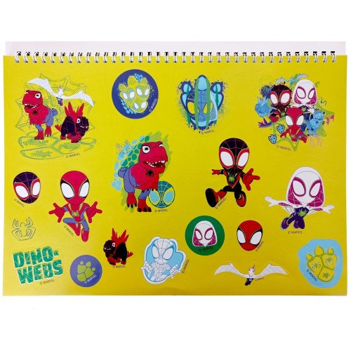 GIM Spiderman  Μπλοκ Ζωγραφικής 23X33 40Φ+Stic.Spidey Dino Webs 337-09416 5204549171176