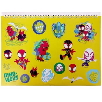 GIM Spiderman  Μπλοκ Ζωγραφικής 23X33 40Φ+Stic.Spidey Dino Webs 337-09416 5204549171176
