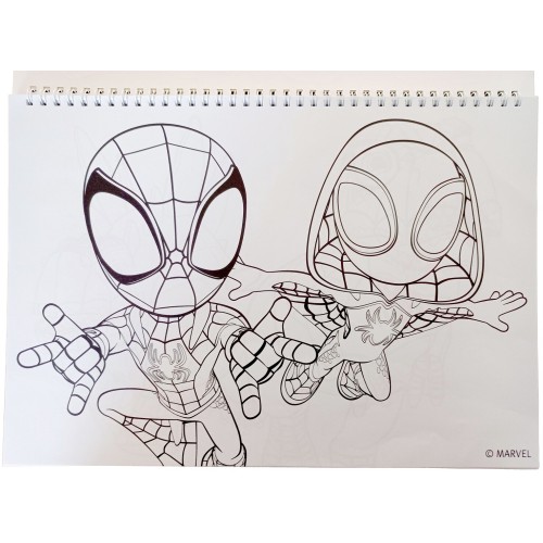 GIM Spiderman  Μπλοκ Ζωγραφικής 23X33 40Φ+Stic.Spidey Dino Webs 337-09416 5204549171176