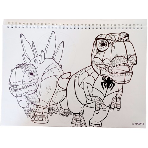 GIM Spiderman  Μπλοκ Ζωγραφικής 23X33 40Φ+Stic.Spidey Dino Webs 337-09416 5204549171176
