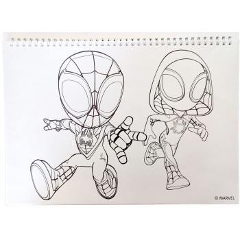 GIM Spiderman  Μπλοκ Ζωγραφικής 23X33 40Φ+Stic.Spidey Dino Webs 337-09416 5204549171176