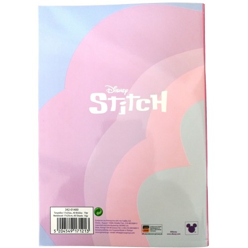 GIM Notebook 17x25cm Stitch Gen-z 342-01400 5204549171213