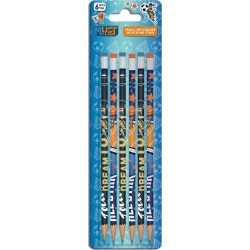 Diakakis imports Pencil With Eraser BLISTER MUST TEAM BOY 6TEM 000586546 5205698744433