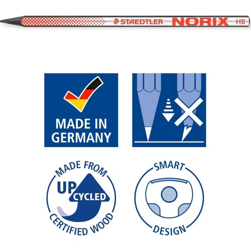 staedtler hb drawing pencils - for sketching and writing - norix - includes 181 SBK2-2 4007817169193