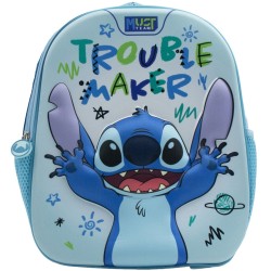 Diakakis imports School Backpack Kindergarten Disney Stitch Trouble Maker Must Team 3d Eva 1 Case 000564815 5205698726958