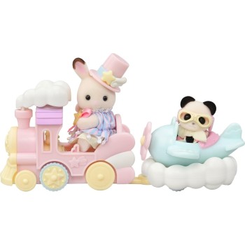 Epoch sylvanian families -  amusement park ride set -plane and train- dollhouse p 5819 5054131058190